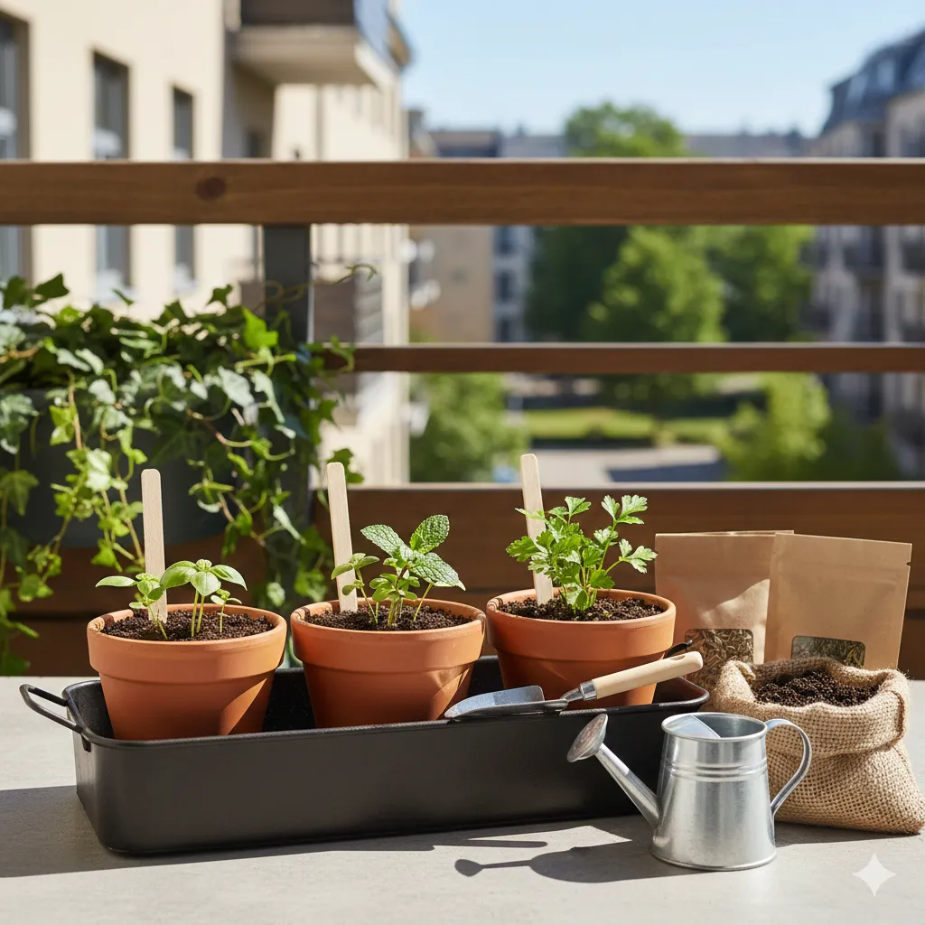 Kruidentuin starterset voor balkon